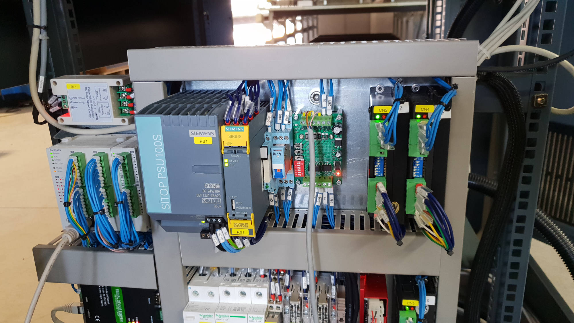 Automatización instalada en un cuadro eléctrico